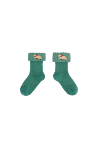 Turqoise Avocet Socks for baby COVER