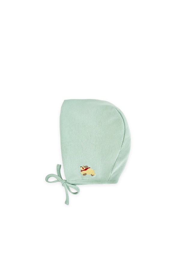 Turqoise Dorgi Hat for baby FRONT