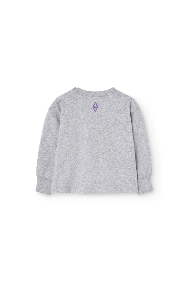 Grey Heck Long Sleeve T-shirt for baby BACK