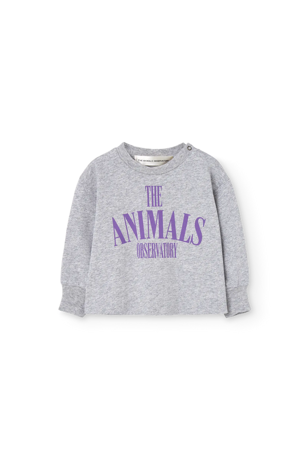 Grey Heck Long Sleeve T-shirt for baby FRONT