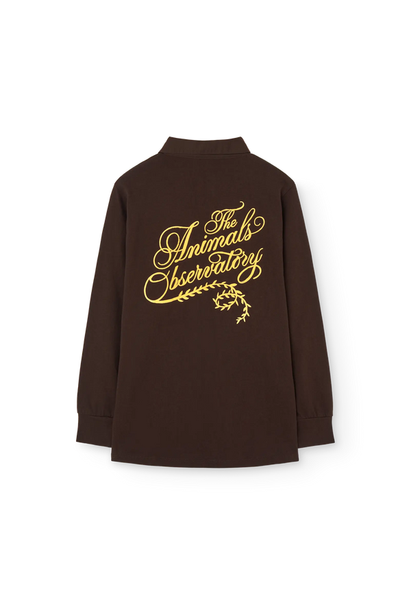 Dark Brown Eel Polo Shirt BACK