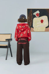 Dark Brown Stag Sweatpants MODEL BACK