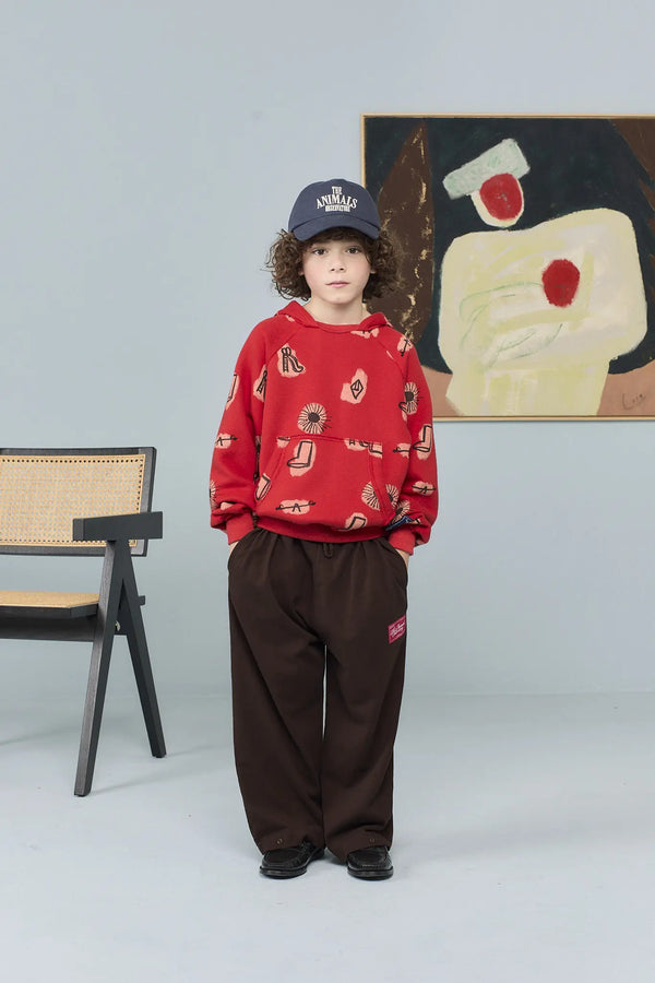 Dark Brown Stag Sweatpants MODEL FRONT
